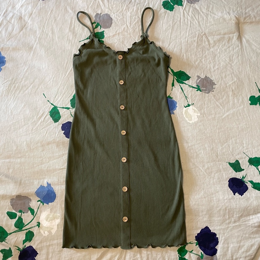 Small No Boundaries Olive green dress